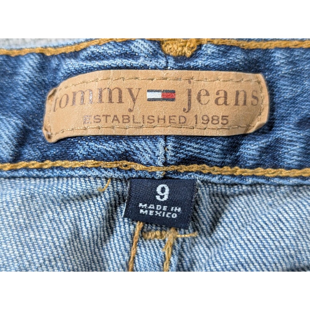 Vintage Tommy Hilfiger Capri Jeans Juniors 9 Blue Studded Low Rise Distressed - Picture 7 of 12